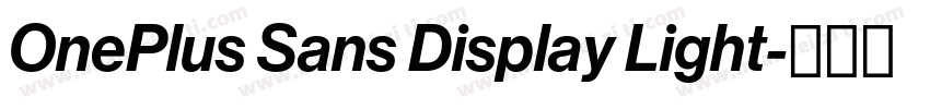 OnePlus Sans Display Light字体转换